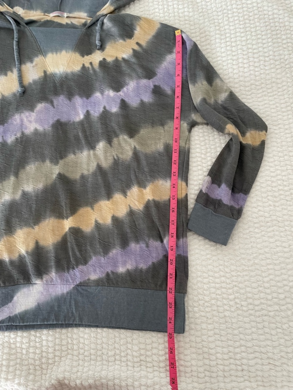 FP Movement by Free People | Gray Tie-Dye Hoodie Top | Workout Top - Picture 8 of 12